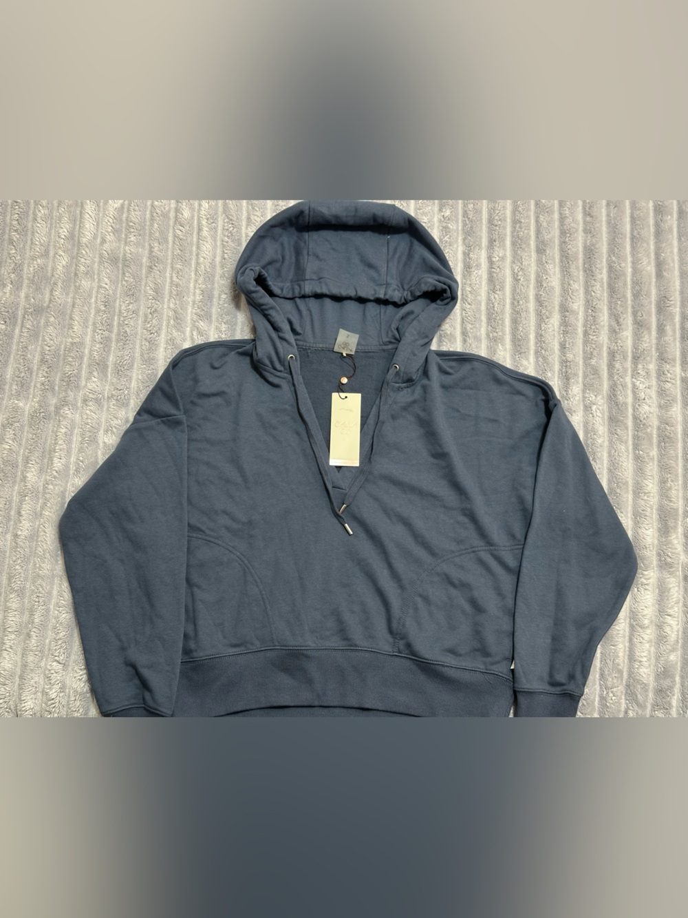 CALIA Women's Split Neck Hoodie — Size S — Ardosia Slate